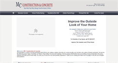 Desktop Screenshot of mcconstructionandconcrete.com